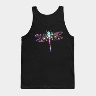 Dragonfly Christmas Lights Funny Dragonfly Xmas Tree Tank Top